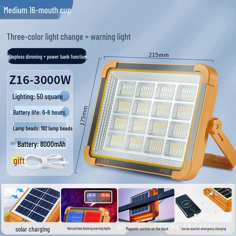 Solar-Powered LED Outdoor Stall Light - Emergency Lighting with Long Battery Life