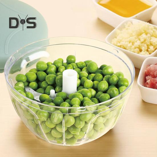 500/900ml Mini Garlic Chopper Clear Useful Spices Meat Garlic Chopper