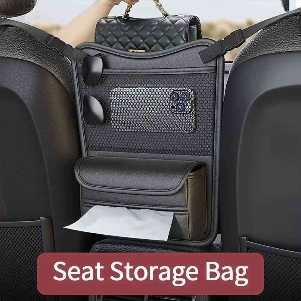 O1PU leather car storage bag for Volkswagen Golf Passat Polo Beetle VW multifunctional hook between seats storage bag key ring