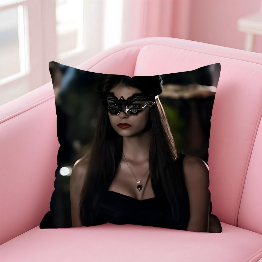 KKatherine Pierce Hit TV Drama Cushion Cover Pillowcase Short Plush Invisible zipper Room Sofa Cushion Cover