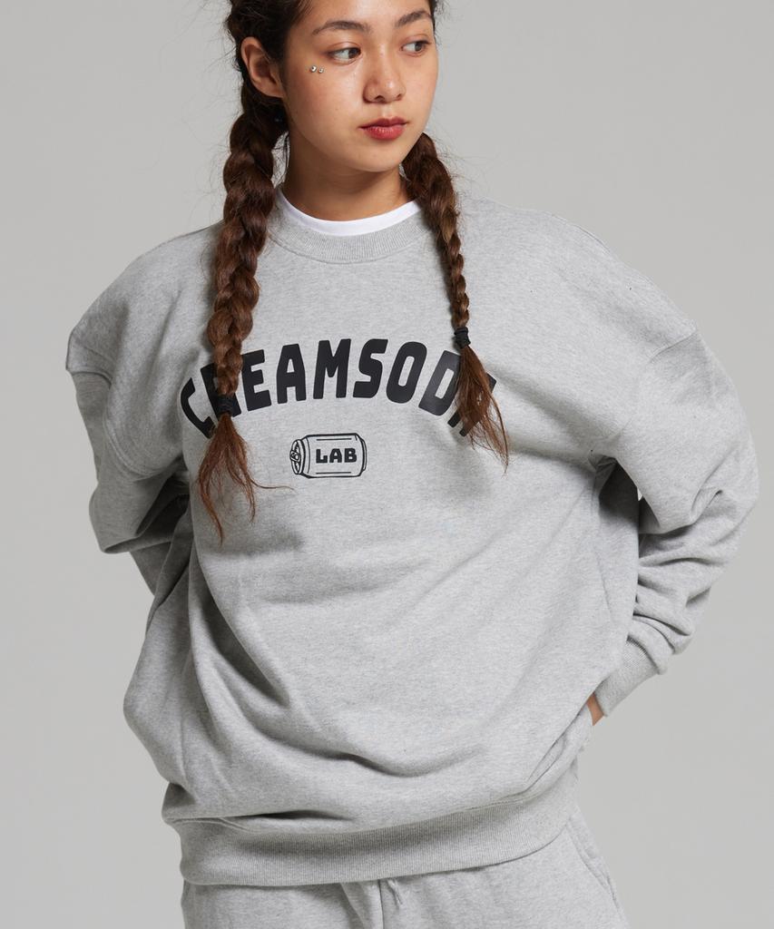 CREAM SODA LAB Ozzy Arc Logo Sweatshirt Gray Black