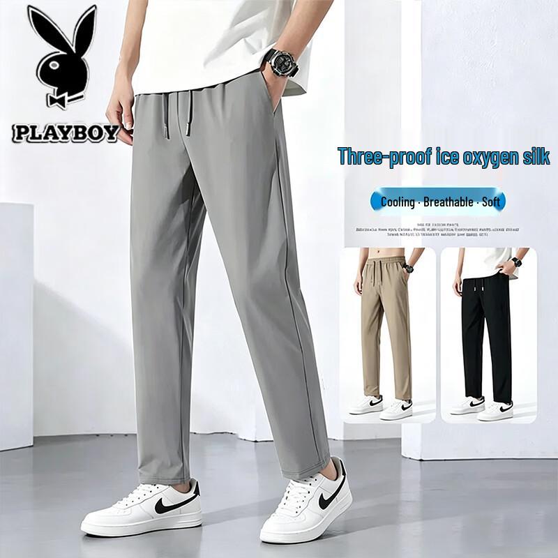 

PLAYBOY Men s Quick-Dry Straight-Leg Casual Pants 6XL