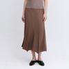 Pleats Me Oblique Waffle Folding Flare Skirt Ppsks026002