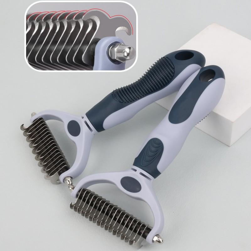 Dog Combs Double-sided Dog Brush Pet Grooming Dogs Brush Pet Hair Remover Open Knotted Combs for Cats Hair Cleaning Pet Supplies