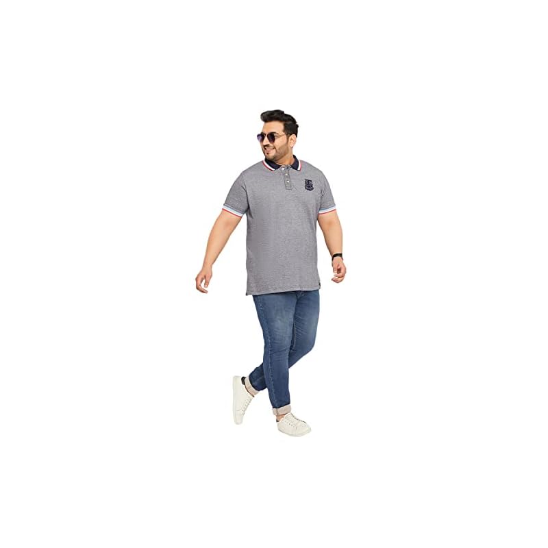 Bigbanana Plus Men' Regular Fit Solid Polo Tshirt (Tecla, , )