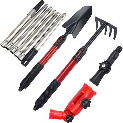 Telescopic Gutter Cleaning Rake Tool Kit (with Telescopic Pole) | Lightweight Ground Guard Leaf Removal Tool | Drainage System/Gutter Cleaner