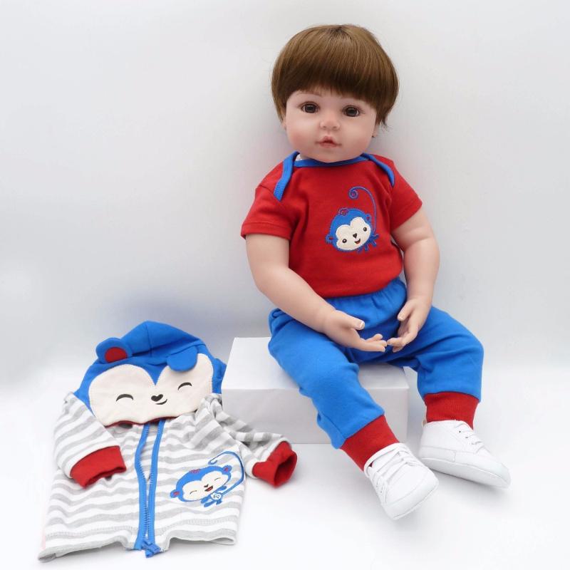 48/60 cm beliebte wiedergeborene Babypuppen, weicher, mit Baumwolle gefüllter Stoffkörper, Neugeborene Puppe, realistische Babypuppen für Mädchen oder Jungen, Kindergeburtstag, Weihnachtsgeschenke