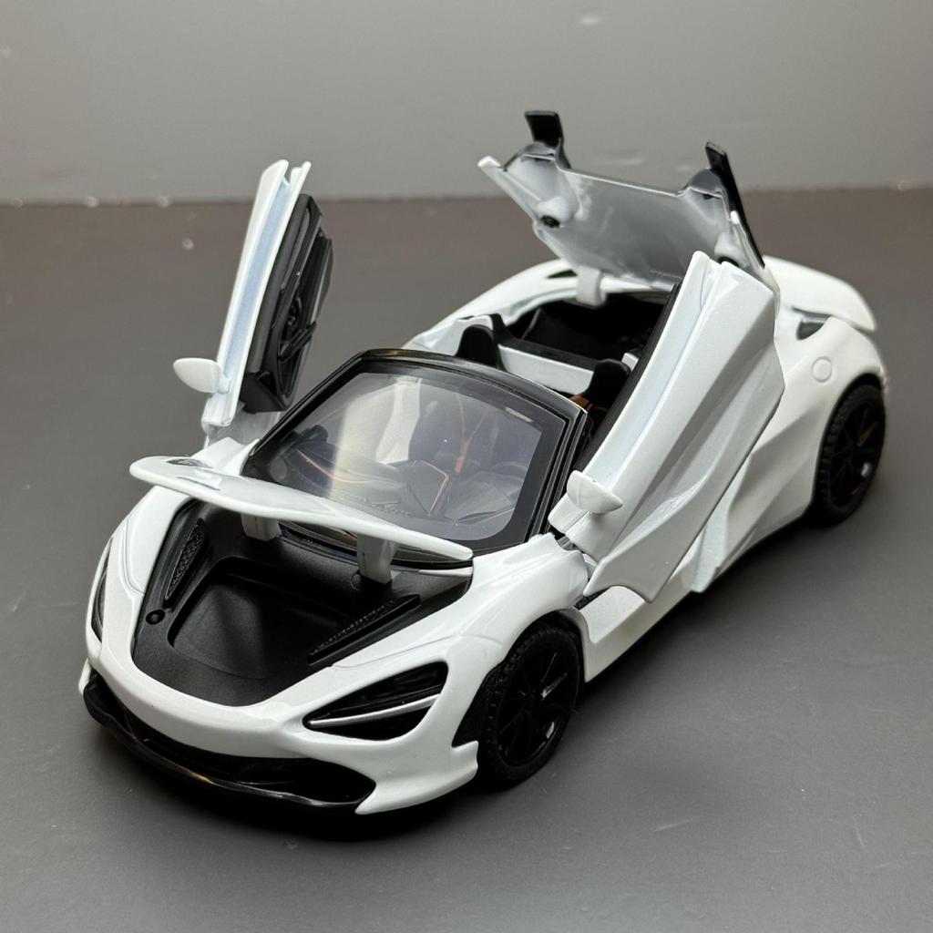Alloy Die-cast 1/32 McLaren 720S Convertible Sports Car, Bring Back Children's Toy Cars, Desktop Ornaments, Boys' Gifts