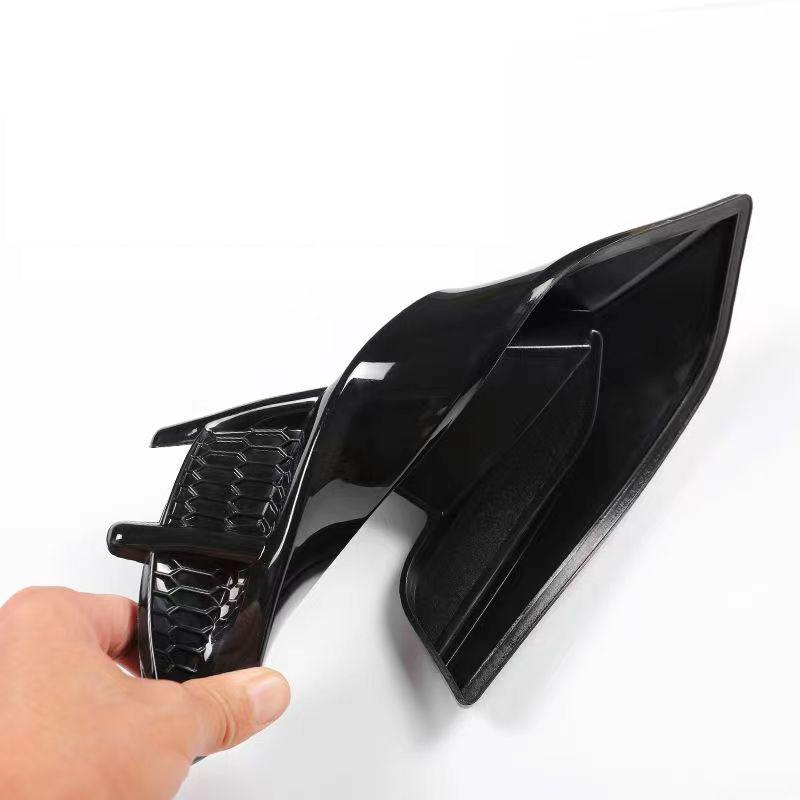 Universal Car Fender Side Vents Air Flow Intake Grille Sticker Trim Cover Decoration  Glossy Black / Carbon