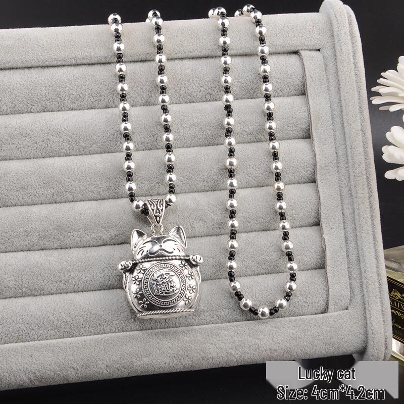 

Тибетское серебро Четыре стороны света Кисточка Подвеска Ожерелье