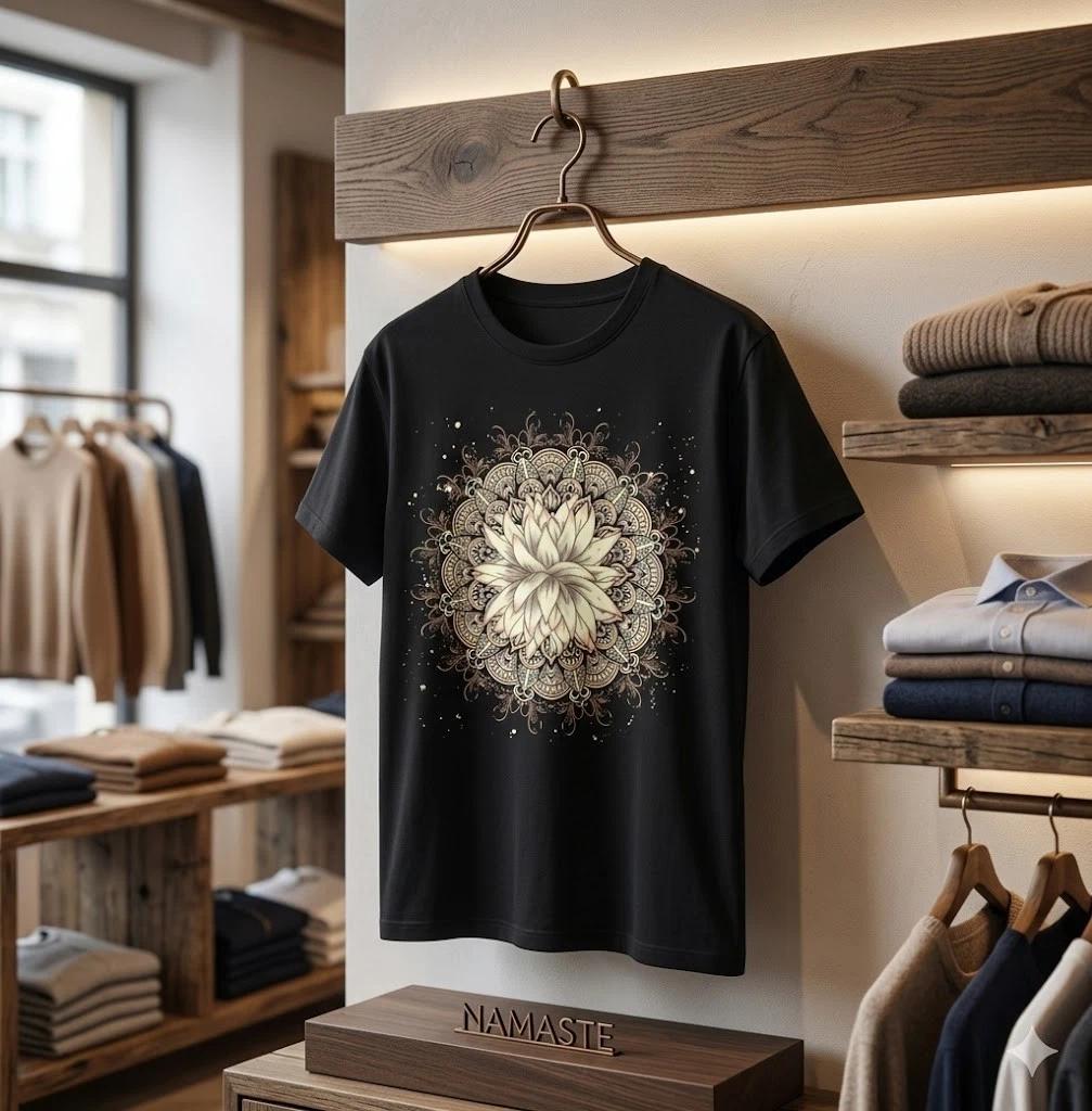 Unisex Adult Casual Graphic Lotus Flower Mandala Yoga Meditation Sp... XL