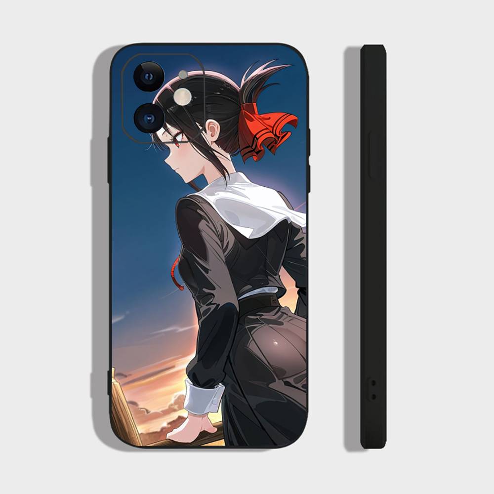 Shinomiya Kaguya Anime Kaguya-sama Love Is War Phone Case For IPhone 17 Air 16 15 14 13 Pro Max 11 12 Black Silicone Cover
