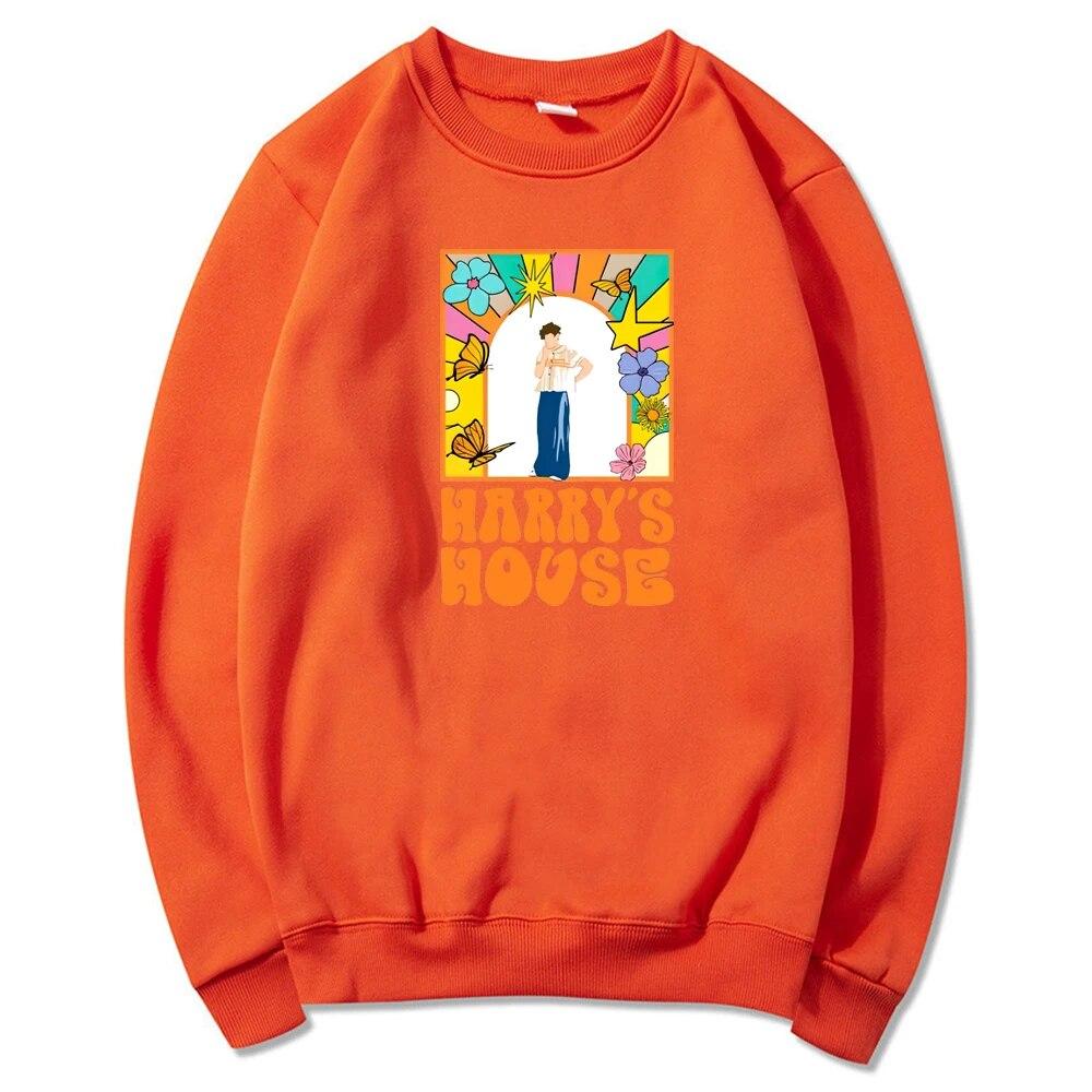 Unisex HoodieHarry's House New Album Sweatshirt Y2k Harry's Home Graphic Pullover Love on Tour 2023 Matilda Track List Crewneck Sweatshirts