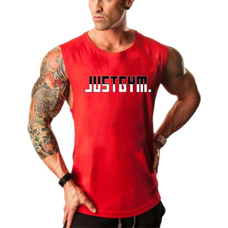 Do The Work Brand Gyms Sports Bodybuilding Fitness Mens Elastic Cotton O-Neck Printed Summer Fashion Casual Workout Tank Top