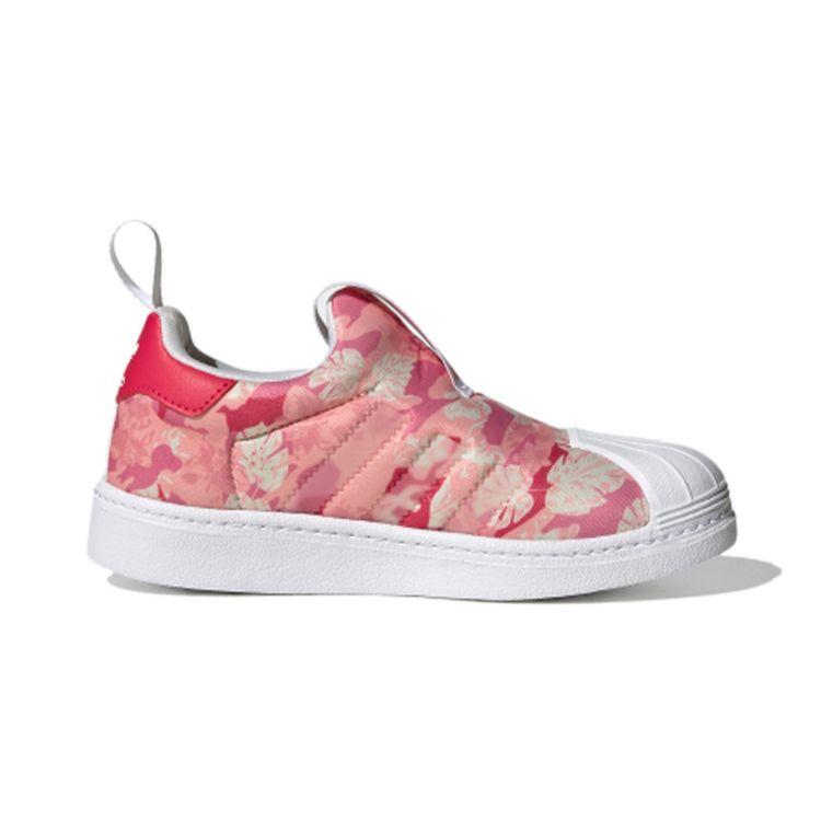 Adidas Originals Superstar Comfortable Shock Absorbing Durable Low Top Sneakers Kids Sneakers Pink FV7480