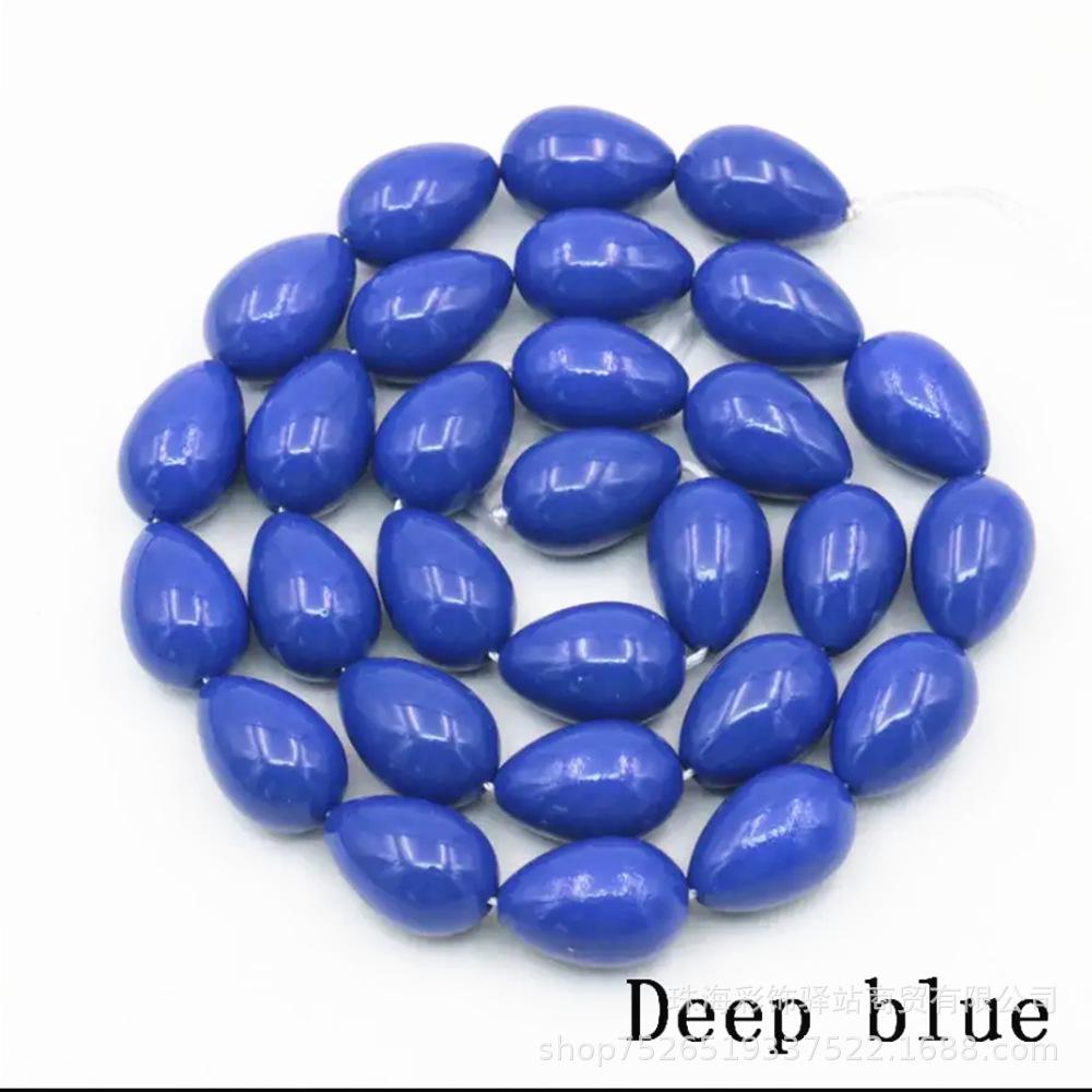 9x13mm Teardrop Glass Shell Beads - Painted, Non-Peeling, Loose Beads for DIY Jewelry.