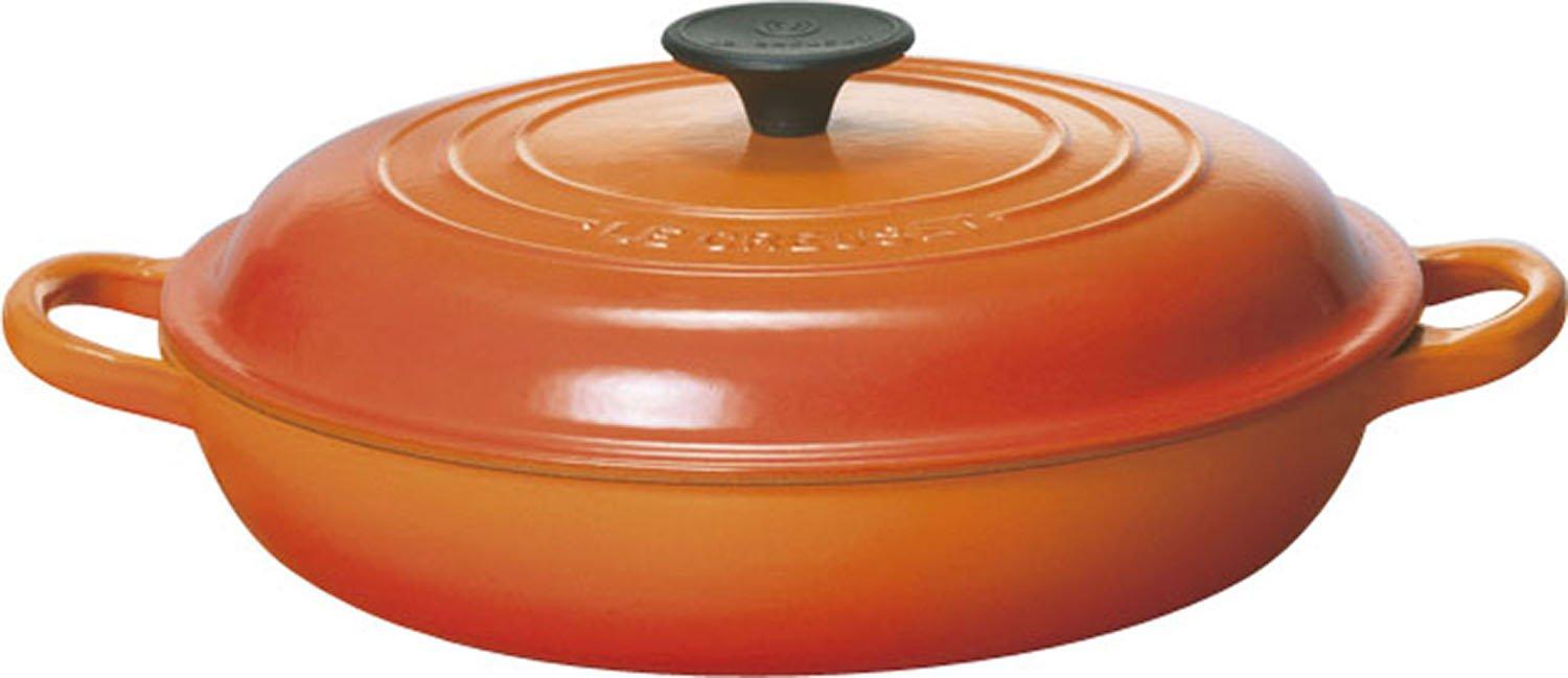 

Le Creuset Cast Iron Enamel Buffet Casserole, 26 cm, Orange, Gas, Induction, and Oven Compatible [Official Japanese Product]