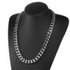 HNSP Acciaio Inossidabile Catena Miami Cuban Link Colore Argento Collana Per Uomo 7MM/9MM/15MM di Larghezza Punk Hip Hop Accessori