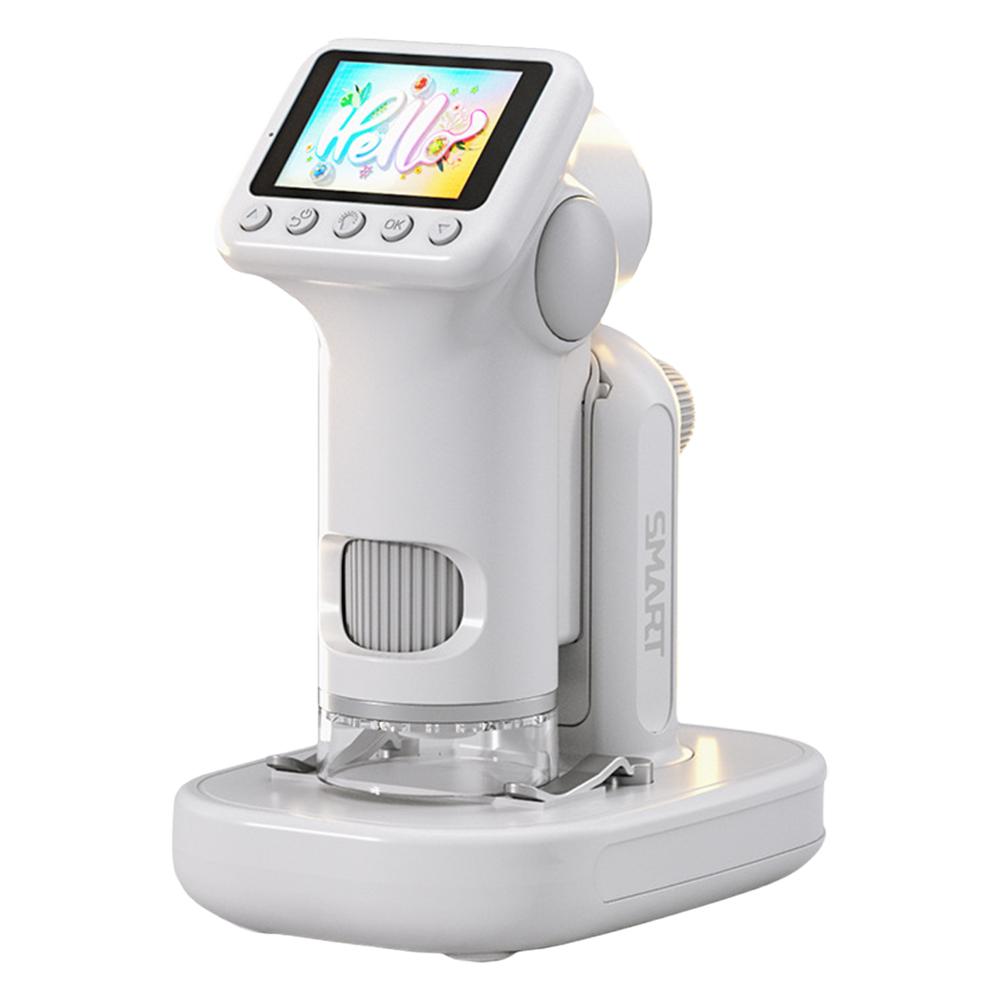 Microscope for Kids 100-1600X Electronic Digital Microscope with 2In Screen Handheld Microscope Camera for Scientific Experiment