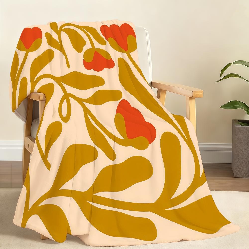 Flower Stylish FrameS Blanket Soft Throw Blanket for Home Bedroom Bed Sofa Picnic Travel Office Rest Cover Blanket Gift