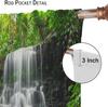 Waterfall Curtains Spring Nature Theme Landscape Pattern Forest Thermal Bedroom Living Room Panel Set Blackout Made Of Polyester Area Decor