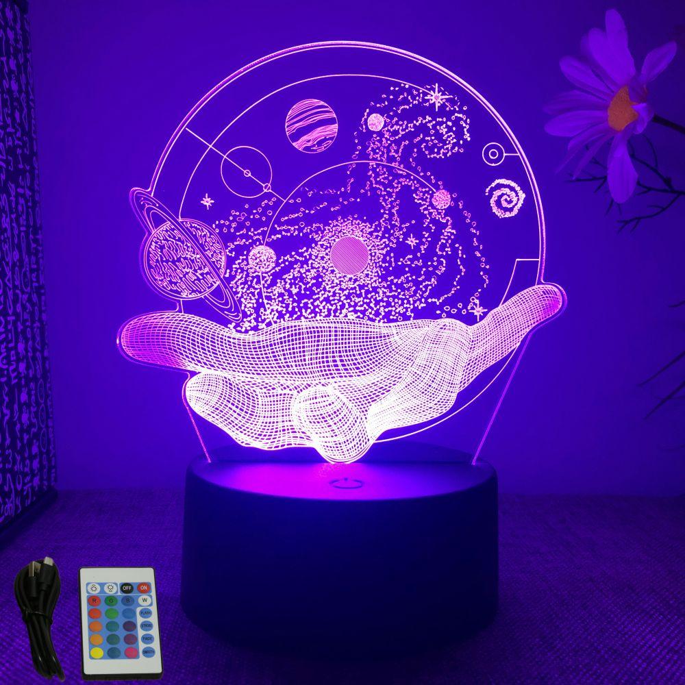 3D Astronaut lights Optical Illusion Projectors Lamp Universe Space Galaxy Night Lamp Bedroom Decor LED Night Light Kids Gifts