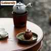 Crude Pottery Side Handle Tea Warmer Holder Alcohol Burner Stove Kettle Stand Baked Milk Jar Carbon Furnace Drinkware Ornaments