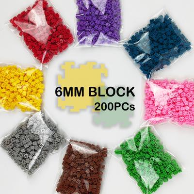 200 Stück 6*6mm Mikro-Diamant Bausteine 3D Pixelblöcke Puzzle DIY Puzzle Kinderspielzeug Pädagogisch Für Kinder Geschenke