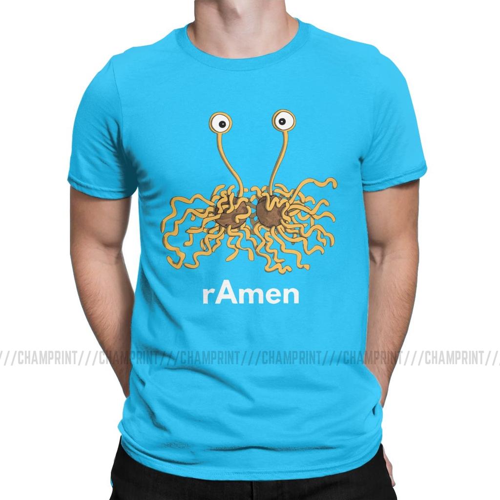 Men T Shirts Flying Spagetti Monsterism Monster Pastafarianism Skeptic Atheist Hipster Tee Shirt Fsm Religion Church