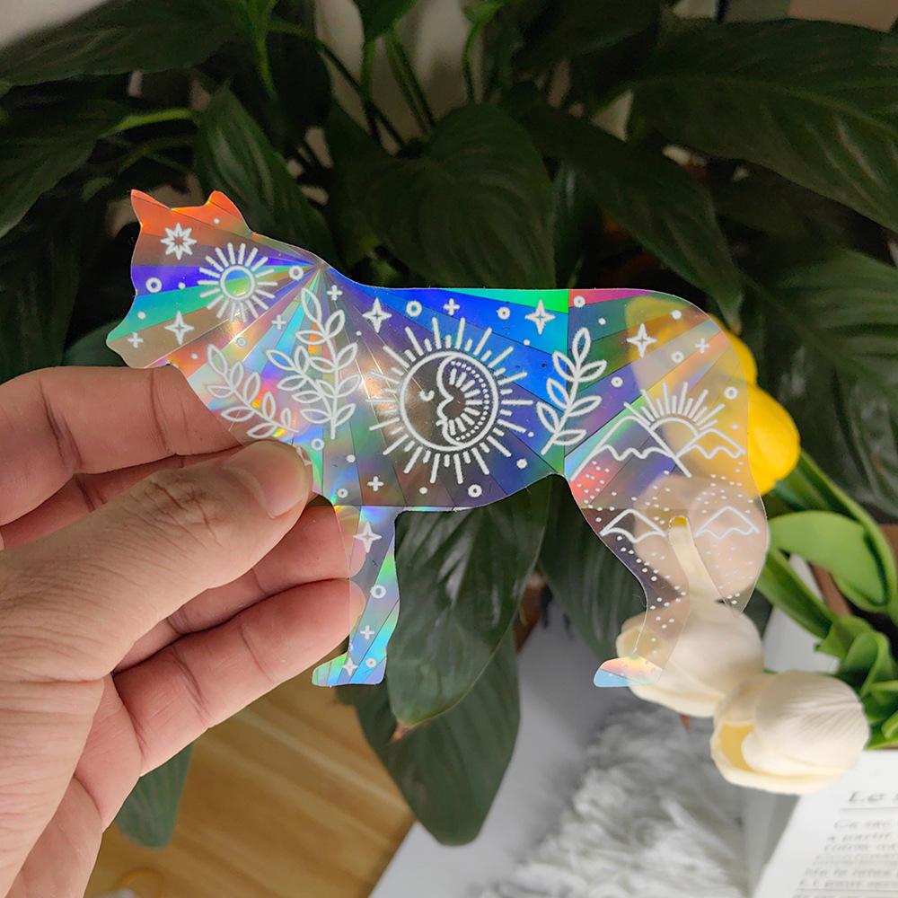 

SC045-068 Window Decals for Bird Strikes Prismatic Sun Catcher PVC Rainbow Glass Stickers to Save Birds from Glass Collisions