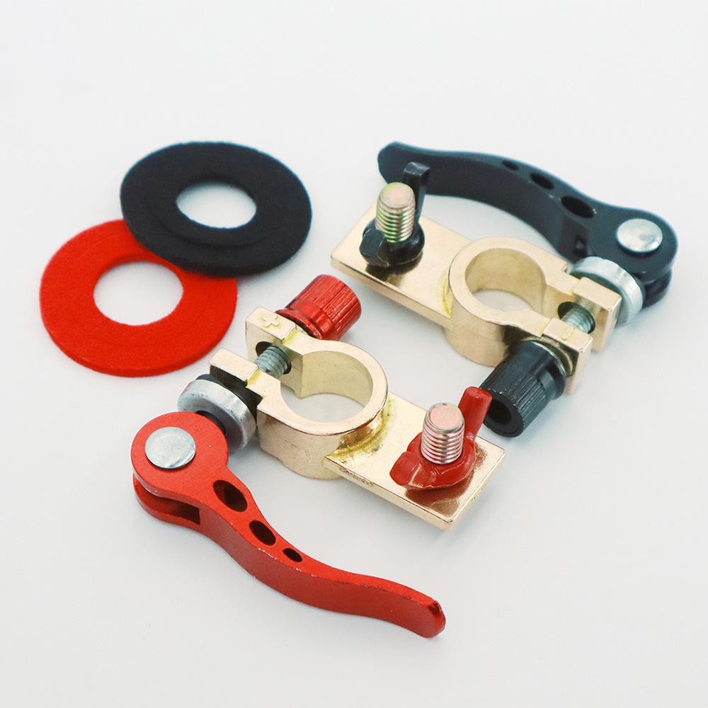 Car Battery Terminal Brass Connectors Posts 24V 12V Positive Negative Quick Release Battery Cable Terminal Top Car Accessories