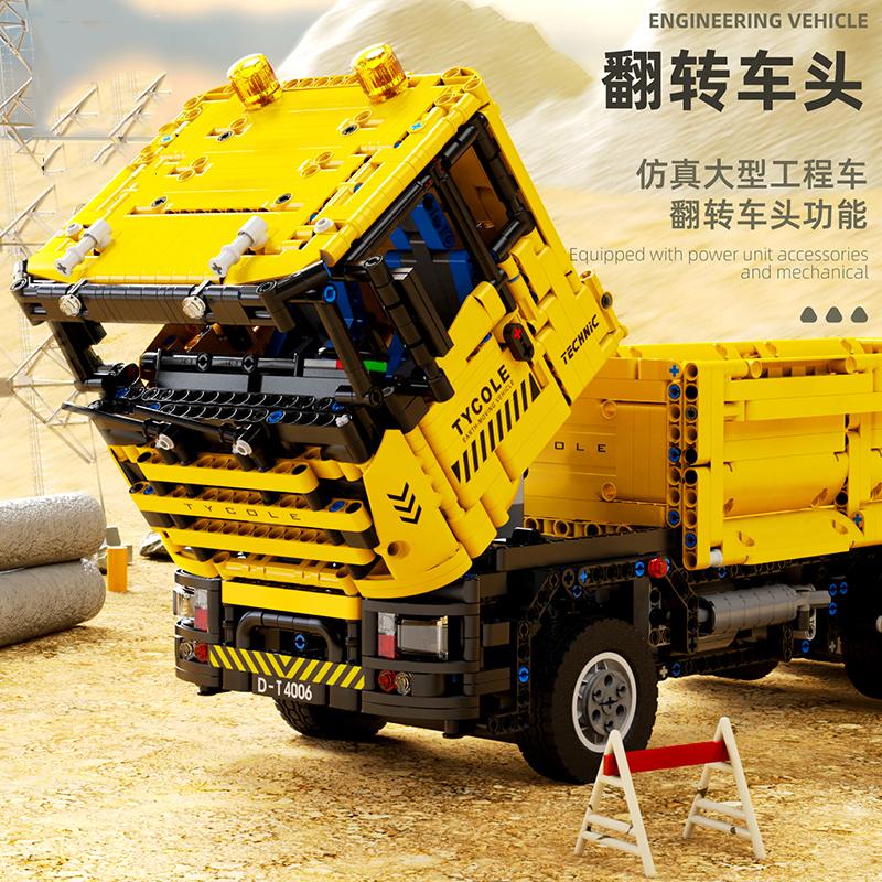 Non-Toxic Rc Engineering Vehicle Building Blocks Bulldozer Earthmoving Vehicle City Engineering Car Model Technology Bricks Kids Toys Gift