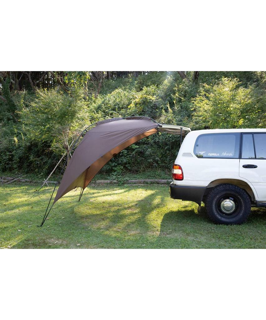Ogawa Outdoor Camping Tarp Car Side Tarp AL-2 Dark Brown 2334