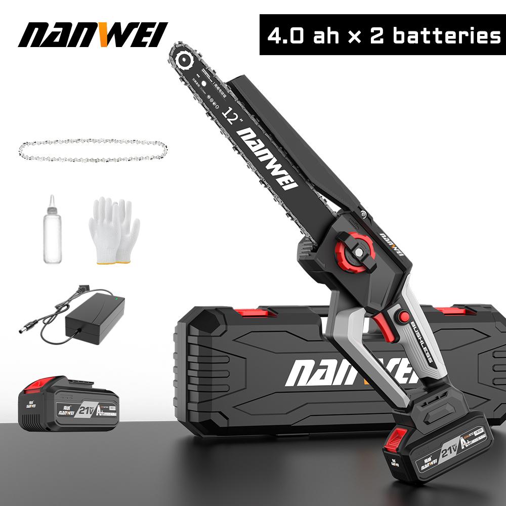 NANWEI 12 Inch Electric Chain Saw 2300W with Brushless Motor
