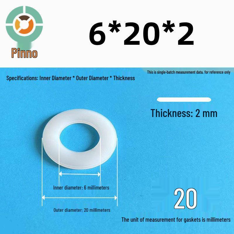 Thickened Nylon Plastic Flat Washer: Hard Plastic Gasket M2-M16