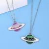 Hip Hop Style Collarbone Chain Planet Pendant Necklace Fashionable and Trendy Neckchain Jewelry Neck Chain Accessories