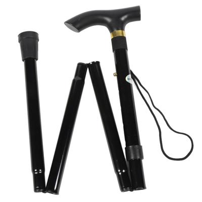 Aluminum Alloy Folding Cane Hiking Mountaineering Foldable Walking Cane for Elderly Disabled Men