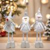 Santa/Snowman/Elf Stretchable Decoration Adjustable Height Silver Ornament For Window Home Christmas Holiday Decoration