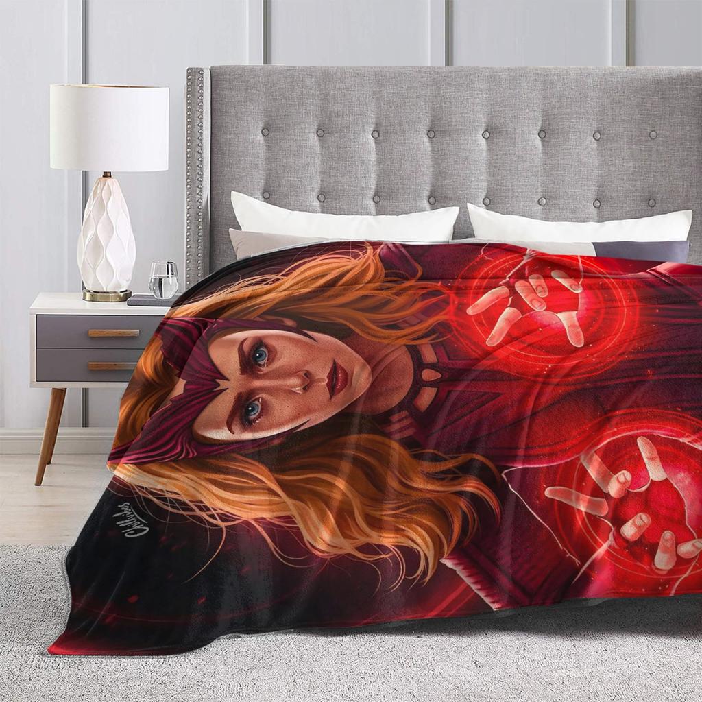 Scarlet Witch Blanket Quality Warm Soft Throw Blanket Autumn Travel Office Couch Bed Aesthetic Bedspread