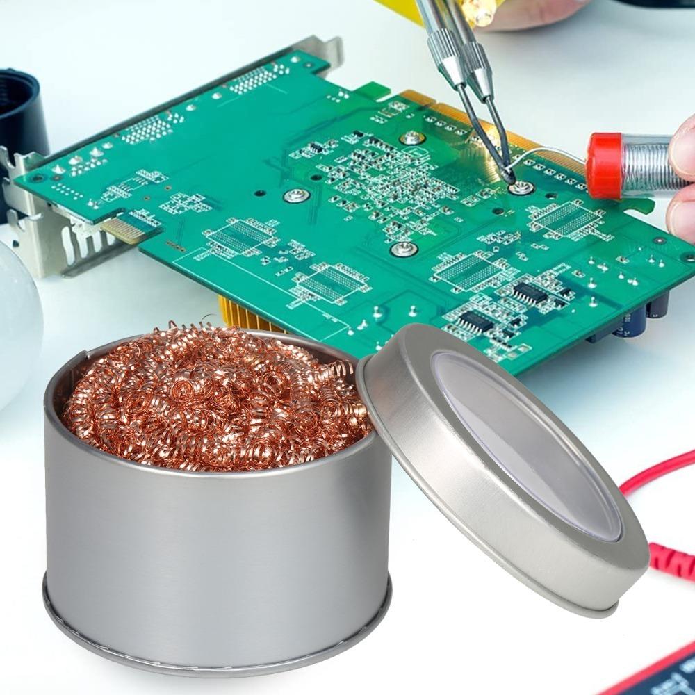 Coiled Sponge Solder Tip Cleaning Wire Steel Solder Cleaning Sponge  For PCB Soldering