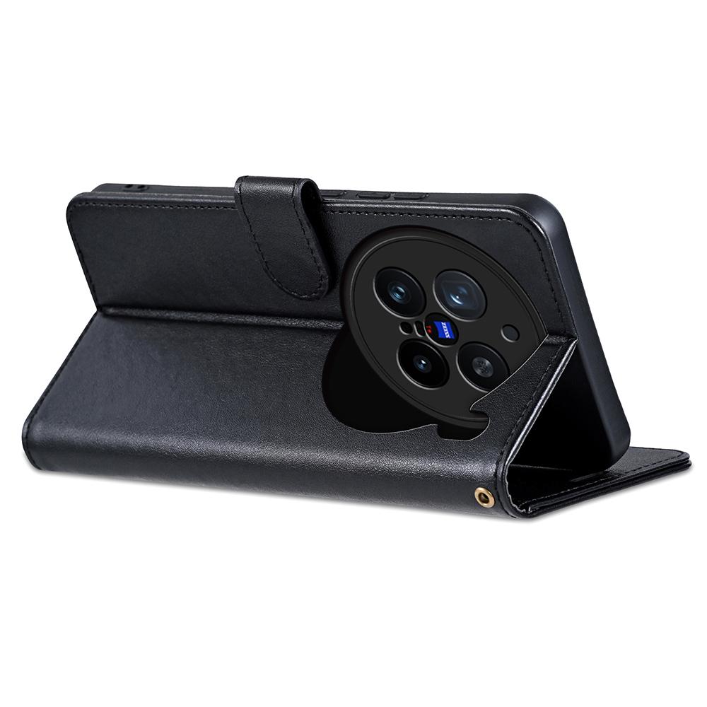 AZNS For Vivo X200 Pro 5G Case Anti-Scratch PU Leather Stand Wallet Phone Cover