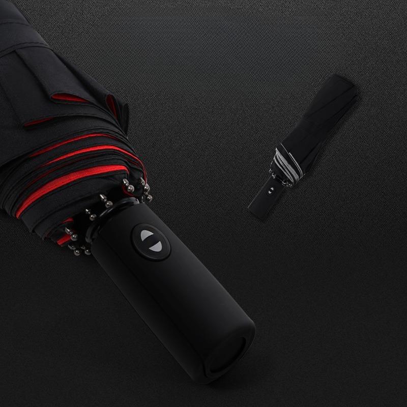 Double-Layer Umbrella Automatic 10-Bone Folding Reinforced Windproof Male Female Double-Purpose Double-Layer Umbrella
