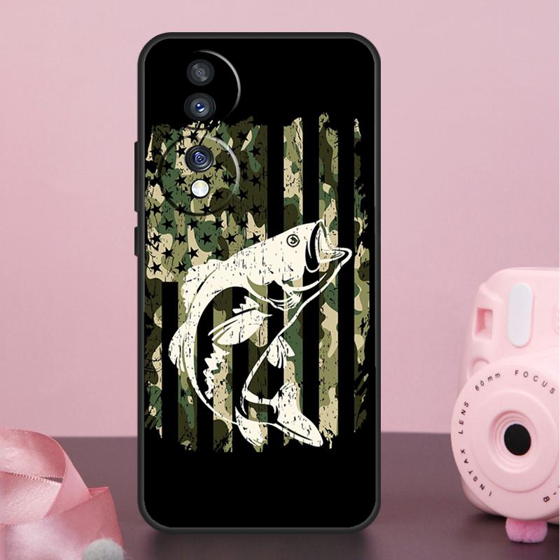 Bass Fishing Lake Fisherman Case For Honor 400 200 Pro 50 70 90 X9a X9b X9c X9d X8b X8c Win Magic 8 Pro 5 6 7 Lite Cover