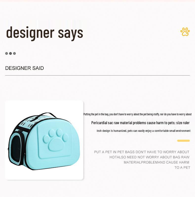 Foldable Solid Color Breathable Cat Backpack
