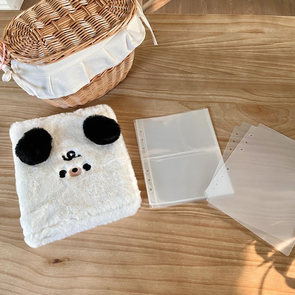 Puppy and Cat Plush Card Book Four-panel Polaroid Album Aizou Album Small Card Star Catcher Storage Book
