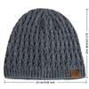 New Style Unisex Winter Hats Plush Fur Lined Men Women Warm Beanie Cap Casual CO Label Winter Ski Knitted Hats