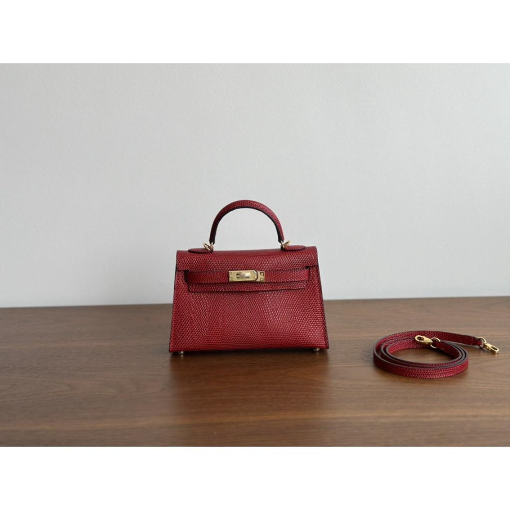 Kazilan 19cm Kelli mini lizard pattern handbag commuter fashion casual simple one-shoulder crossbody bag women's bag