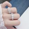 Exquisite Star Row Diamond Zircon Ring For Women, Stacked Wearing Personalized Fashion And Advanced Sense, Opening Adjustable Index Finger Ring