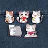 Cute Kitten Cartoon Brooch: Smiling Animal Badge for Clothing & Backpacks