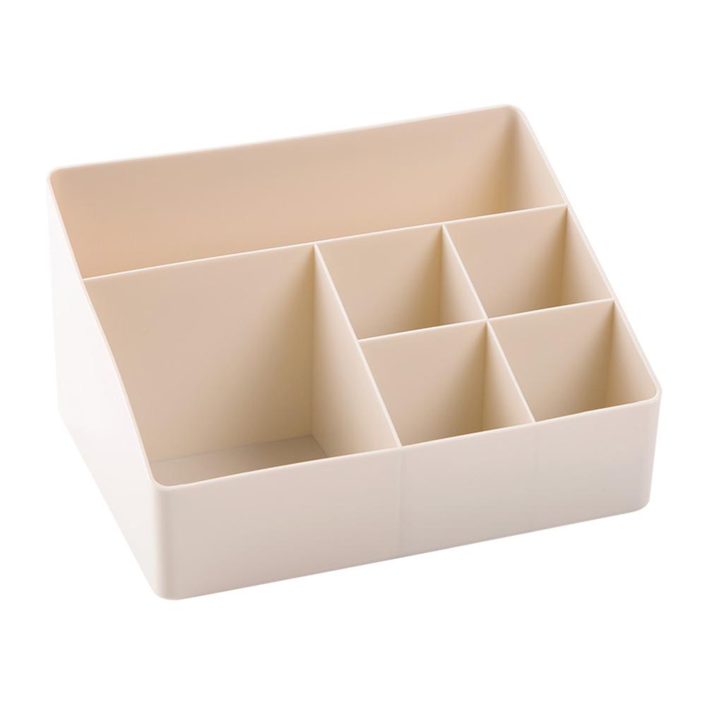 

TDStore 6 сеток Настольный органайзер для макияжа Коробка для хранения косметики Чехол Держатель для кистей и помады One Size абрикосовый